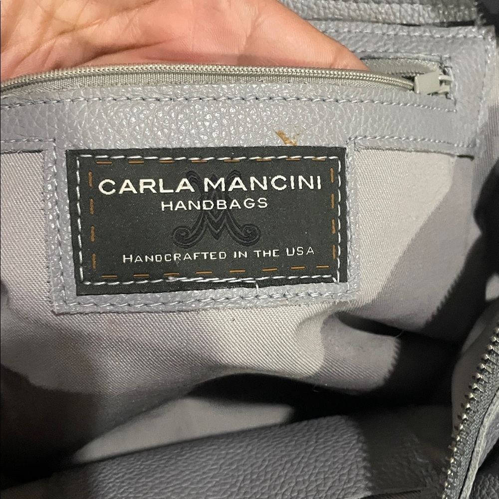 Carla Mancini Carmel Signature Bag Gray Pebbled Color - Picture 12 of 16